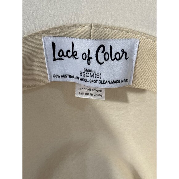 Lack of Color Melodic Fedora Hat in Ivory Small 55 cm New Beach western - Picture 5 of 15